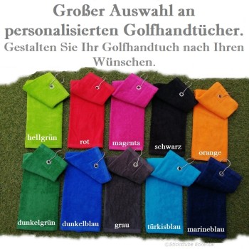 Handtuch Golfschläger mit Namen oder Initialen besticken lassen